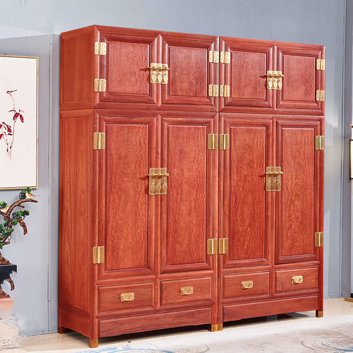 大果紫檀衣柜红木家具四门