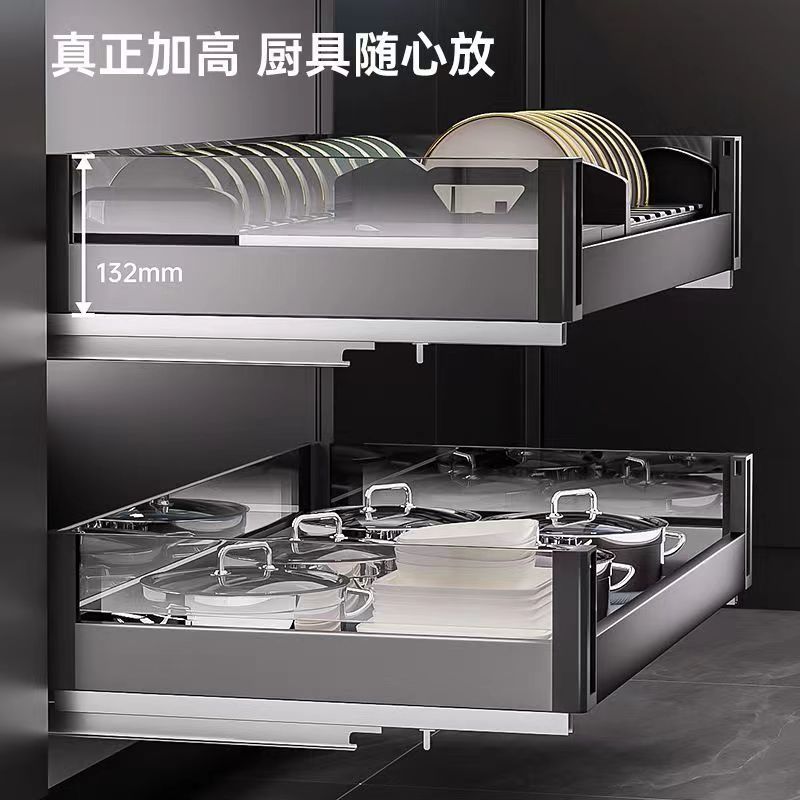 钢化玻璃拉篮，品质更高级