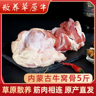 5斤内蒙古大草原正宗清真黄牛肉筋膝盖骨带肉牛窝骨装新鲜冷冻5