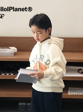 ppapa 运动一体绒摇粒卫衣加绒连帽儿童长袖保暖亲肤软糯 1013181