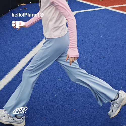 ppapa果色儿童运动喇叭九分裤