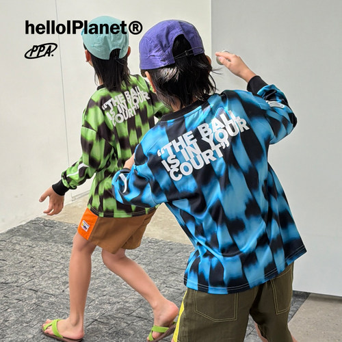 数码印花长袖球衣儿童运动T恤