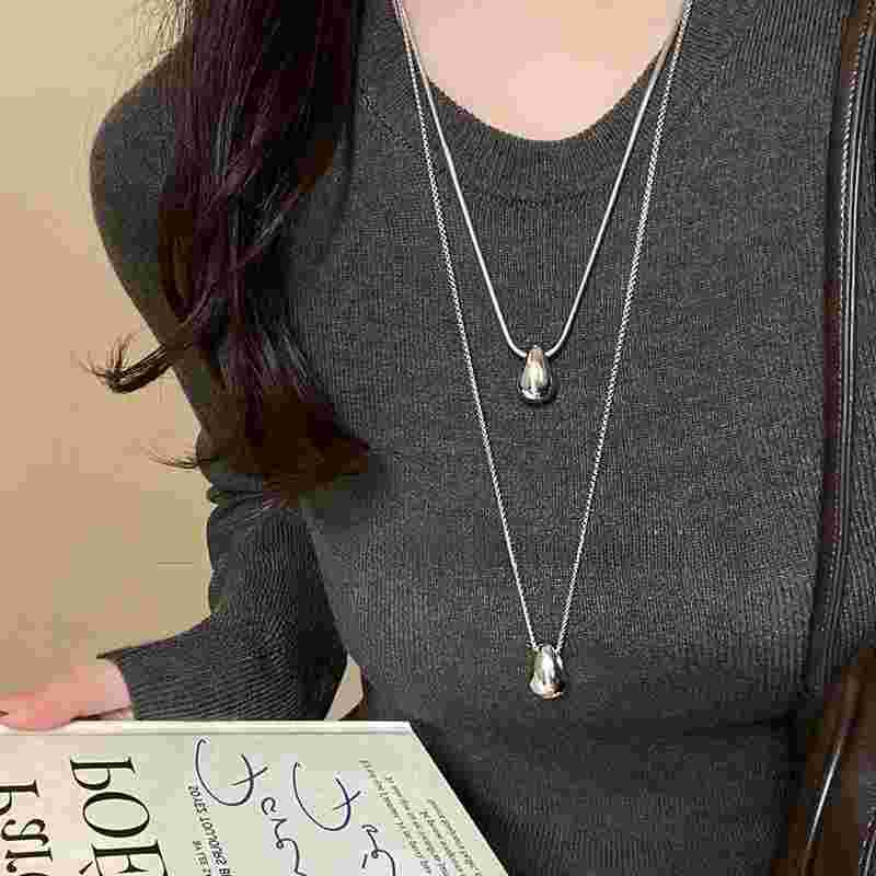 水滴长款项链女韩系ins简约小众