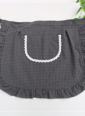 2026新款半身围裙厨房家用纯棉水洗棉女短款半截高端棉布做饭围腰