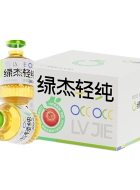 山东烟台绿杰轻纯益生元苹果醋风味饮料果味饮品260ml×12瓶整箱