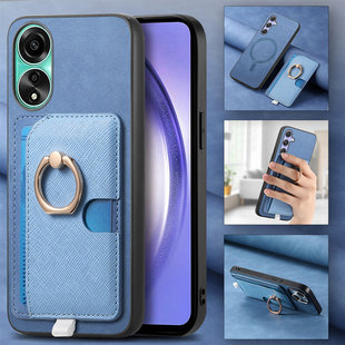 适用realme真我13分离OPPOA3Pro可插卡真我12带卡槽realme真我11Pro磁吸卡包Reno12国际版手机壳指环保护套