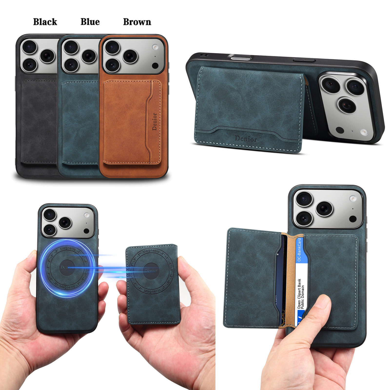 magsafe无线充电16适用于苹果17promax强磁吸手机壳14苹果13手机壳卡套12全包硅胶商务皮质男女17可插卡15pm