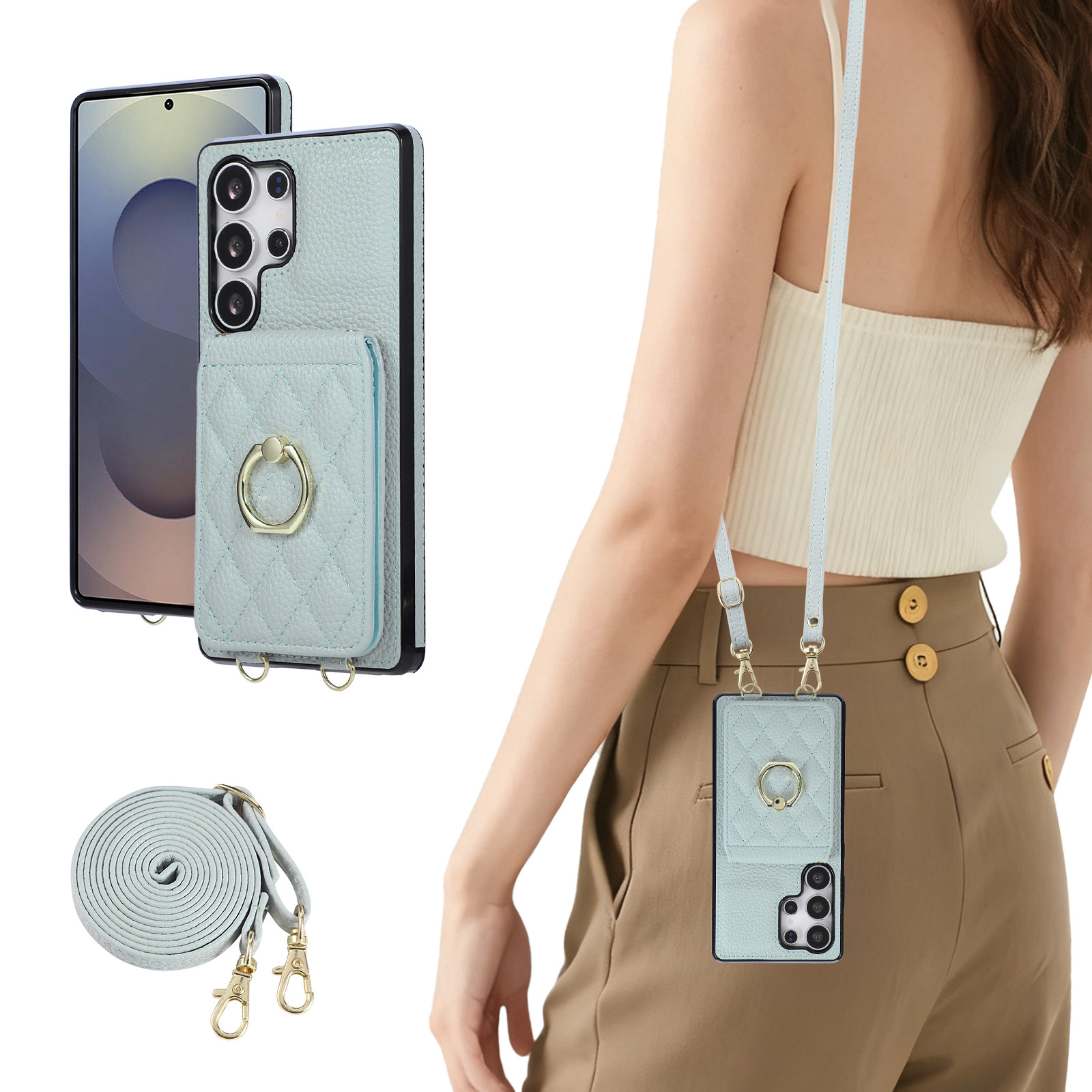 三星S26卡包手机壳适用于三星s25ultra手机壳s24+/s25+可插卡s24ultra斜挎挂绳s22u/s23ultra保护套s25FE/a56