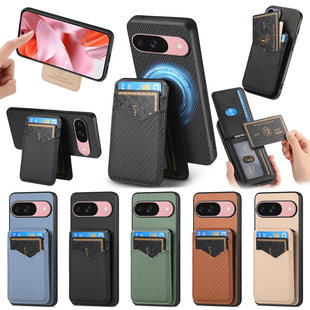 谷歌9卡包支架适用谷歌Google Pixel 9 Pro手机壳插卡8A带卡槽7可拆卸复古卡包7A手机壳6肤感6A防摔保护套