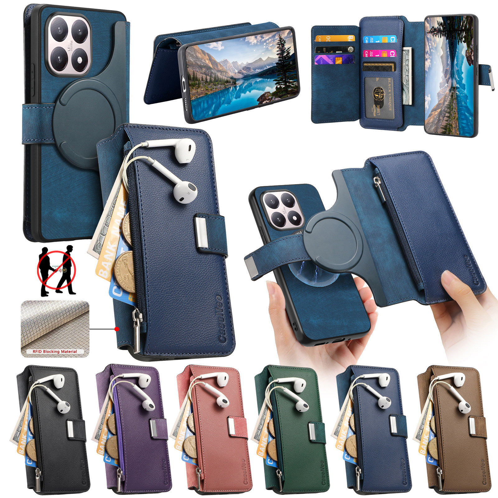 磁吸翻盖适用小米17ProMax磁吸小米15T Pro手机壳小米 Civi3新款红米Note14 4G保护套Note135G全包红米k90