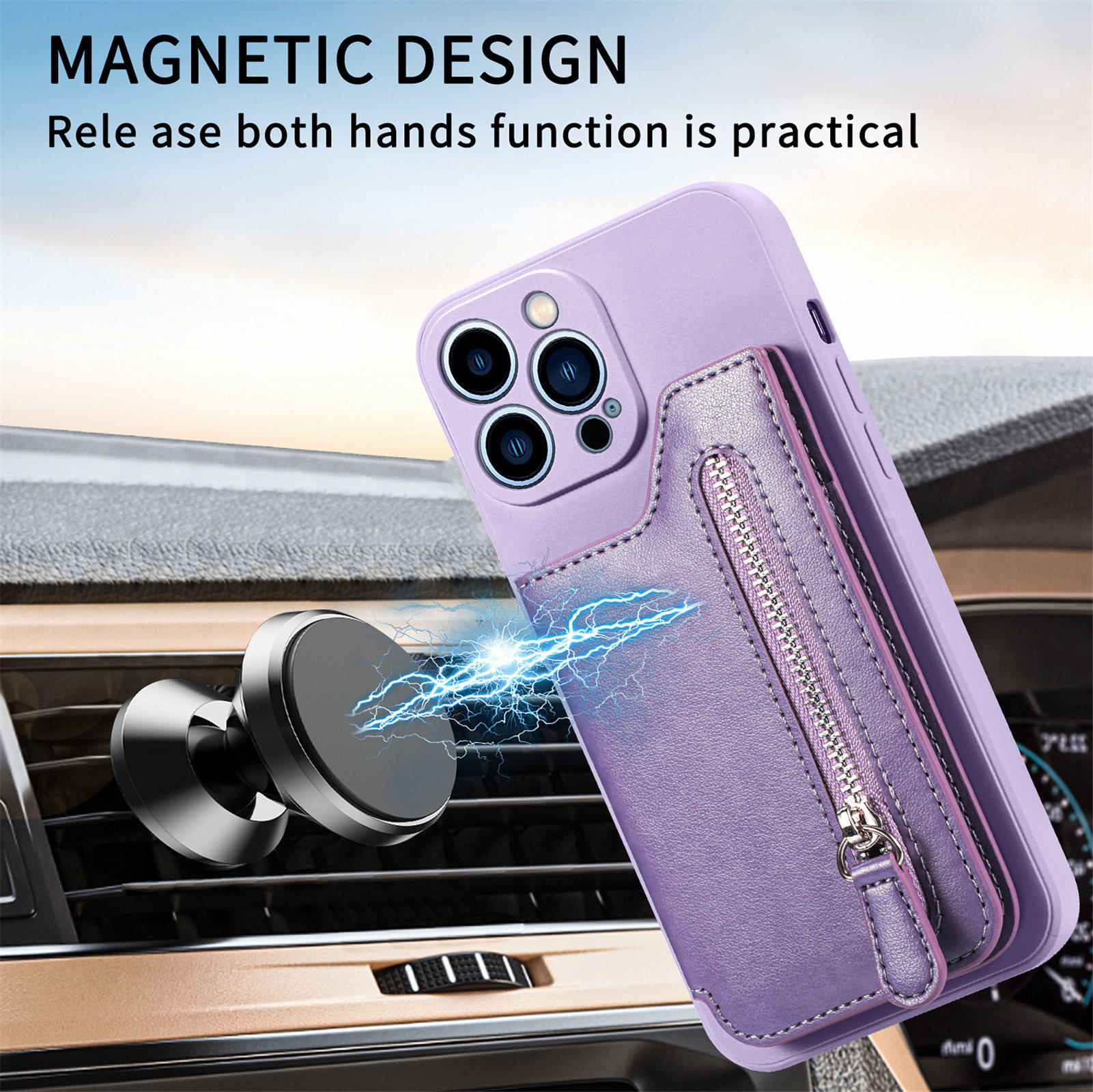 适用华为P60pro手机壳卡包P60Art带支架畅享60零钱包一