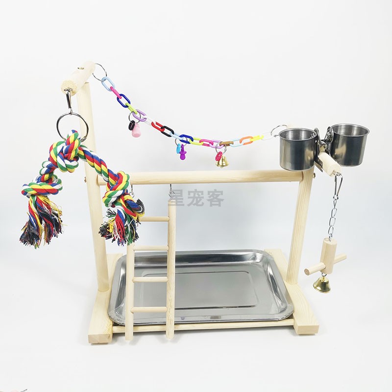 鹦鹉站架 虎皮牡丹玄风鹦鹉鸟架子 站杆 鹦鹉鸟用品 鸟玩具
