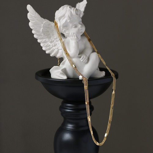 三层项链时尚钛钢闪闪颈链女