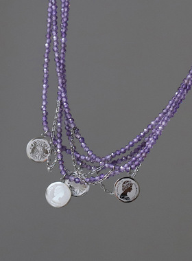 芮苼钛钢镀金串珠链女