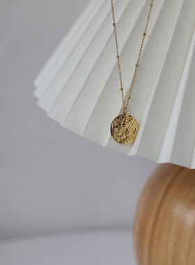 女士钛钢镀18K金锡纸锁骨链