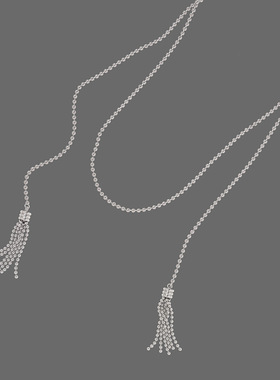 民族风毛衣链流苏麦穗绳结圆珠