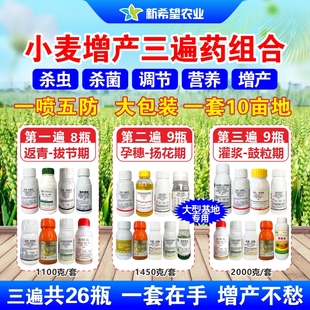 小麦高产增产套餐一喷五防 防虫防病调节营养增产蚜虫红蜘蛛锈病