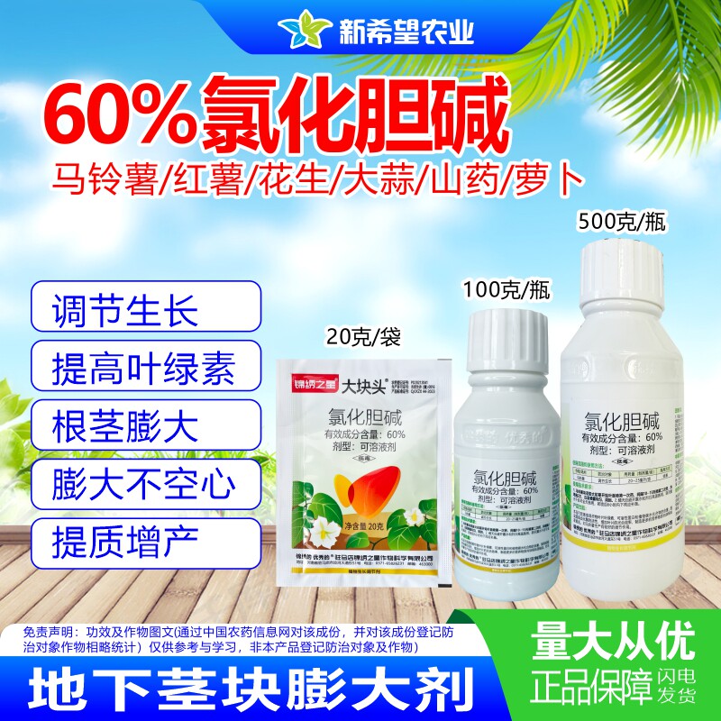 60%氯化胆碱根茎膨大素调节剂