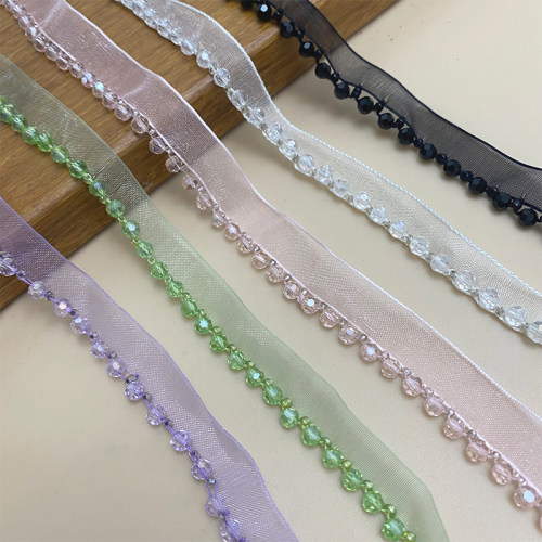 手工水晶纱边衣服装饰辅料