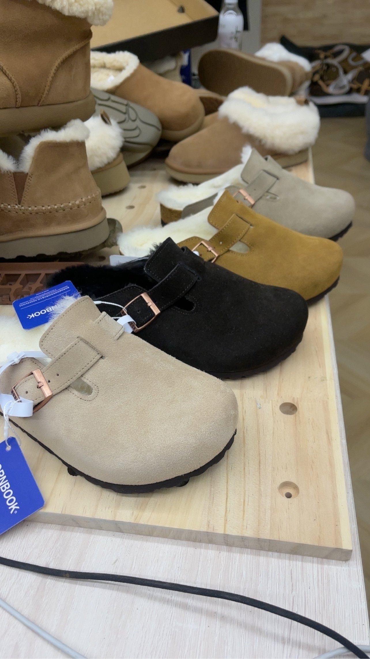 2026新款加绒勃肯鞋女平底单鞋一脚蹬懒人鞋勃肯棉拖鞋,女鞋,包头拖,淘宝优惠券,粉丝福利购,淘宝优惠卷