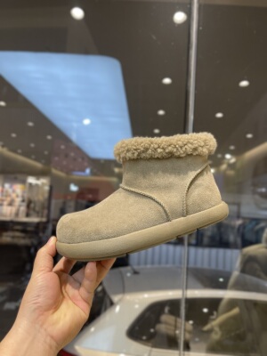 【梅周默】2025新款冬季一脚蹬包头穆勒鞋厚底防寒保暖棉拖小土豆