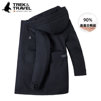 TREKTRAVEL可脱内胆羽绒服男