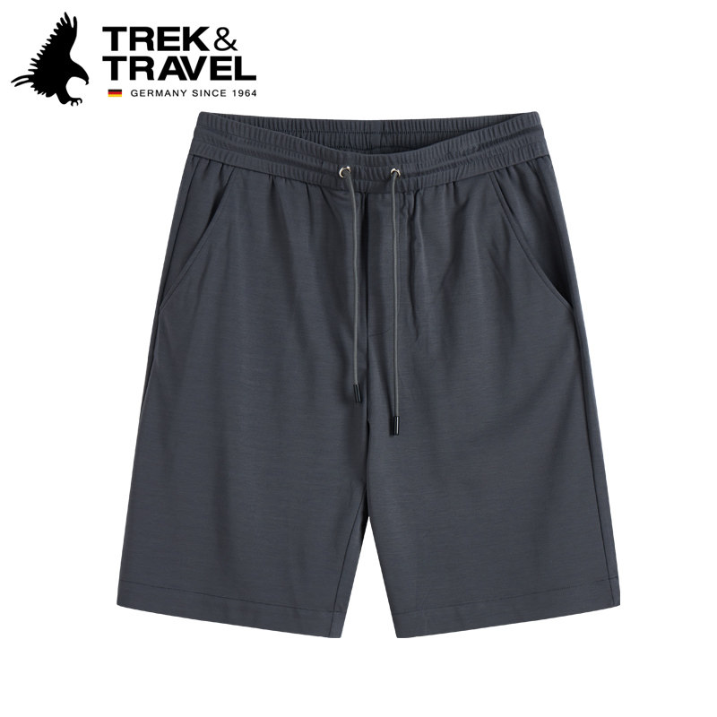 【商场同款】TREKTRAVEL德国飞鹰休闲短裤男简约百搭含桑蚕丝裤子,男装,短裤,淘宝优惠券,粉丝福利购,淘宝优惠卷