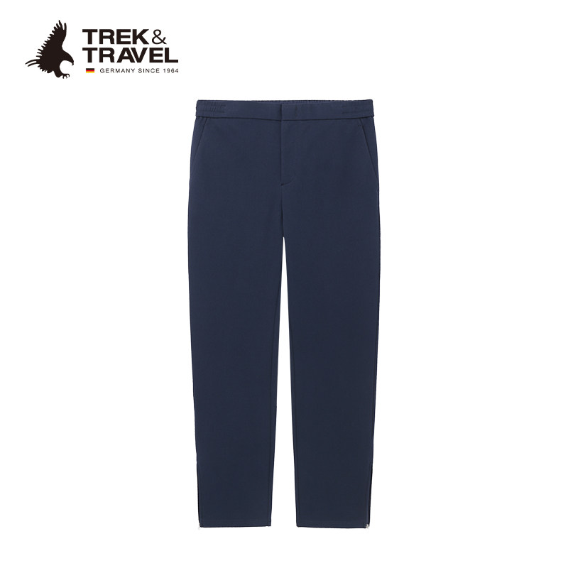【松紧腰】TREKTRAVEL德国飞鹰休闲裤男拉链裤腿春秋修身全棉长裤