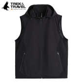 商务休闲上衣 TREKTRAVEL德国飞鹰可拆卸帽马甲男秋新款 商场同款