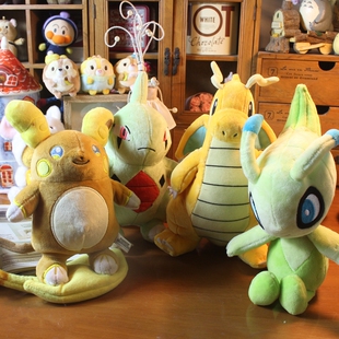日单 宠物小精灵 阿罗拉雷丘 由基拉雪拉比 快龙 毛绒玩偶娃娃