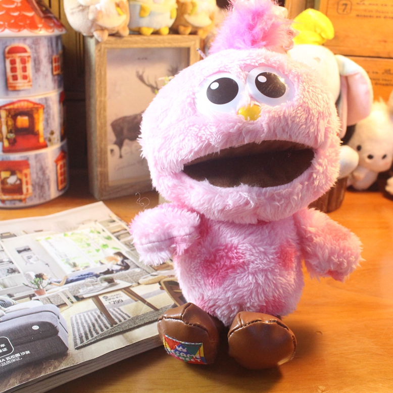 日单 环球 芝麻街elmo moppy 粉色 穿靴子 毛绒公仔玩偶