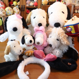 日单正版 史努比 Andy 安迪豆袋 毛绒公仔玩偶挂件 挂饰 发箍