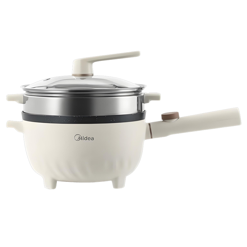 美的电煮锅HGE2515家用3.5L容量上蒸下煮煎烤小火锅