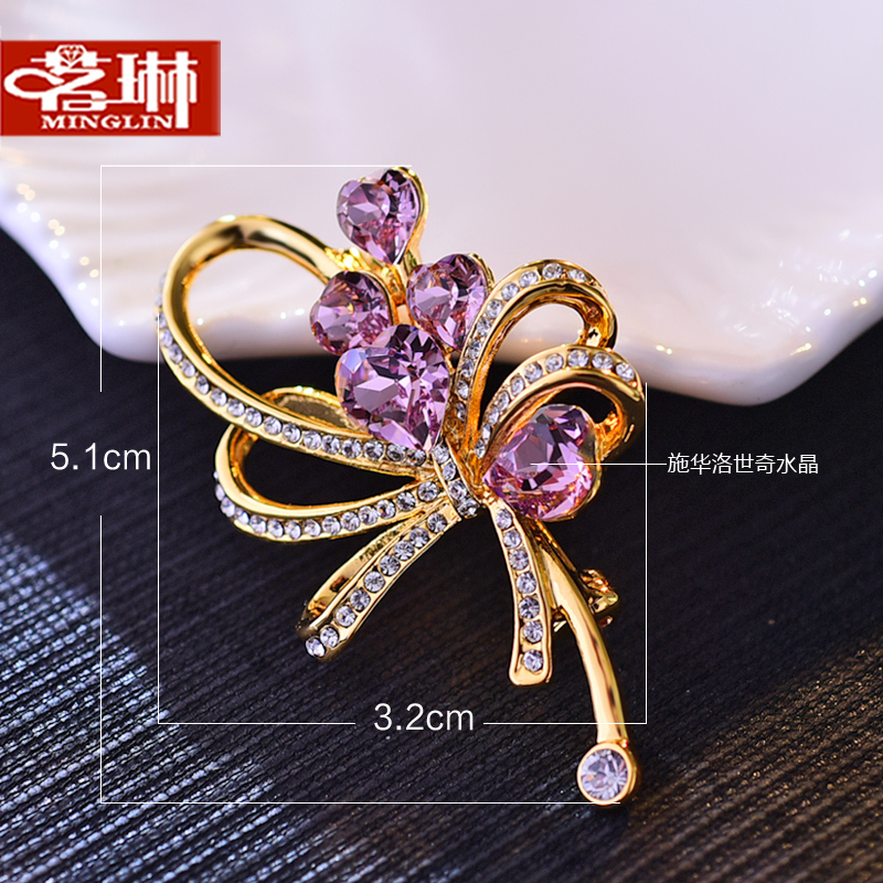 Broche femme en cristal autrichien - Ref 1187751 Image 3