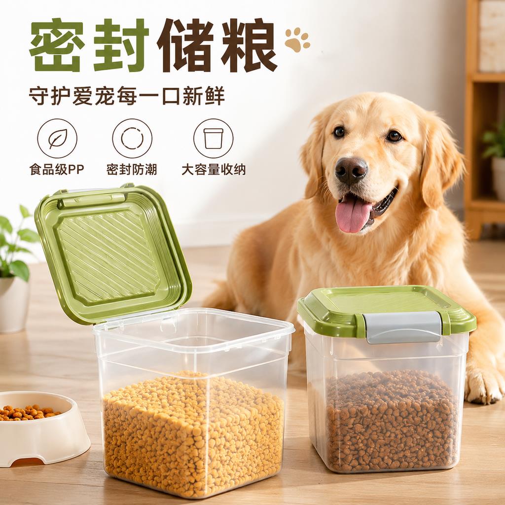 狗粮密封桶猫粮储存桶防潮防尘收纳桶宠物猫咪狗狗冻干零食储粮桶