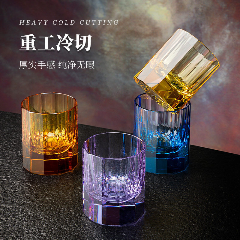 欧式手工高颜值水晶玻璃洋酒杯