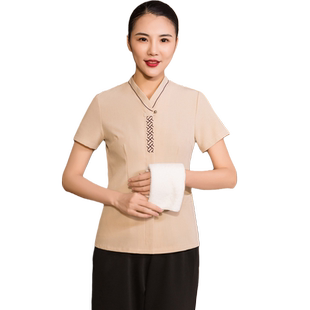 客房保洁工作服女短袖酒店服务员商场物业家政清洁阿姨夏天套装长