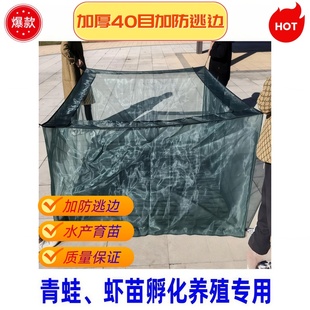 加厚40目防逃牛蛙青蛙孵化网箱养存鱼专用鱼苗黄鳝龙虾苗螃蟹鳝鱼