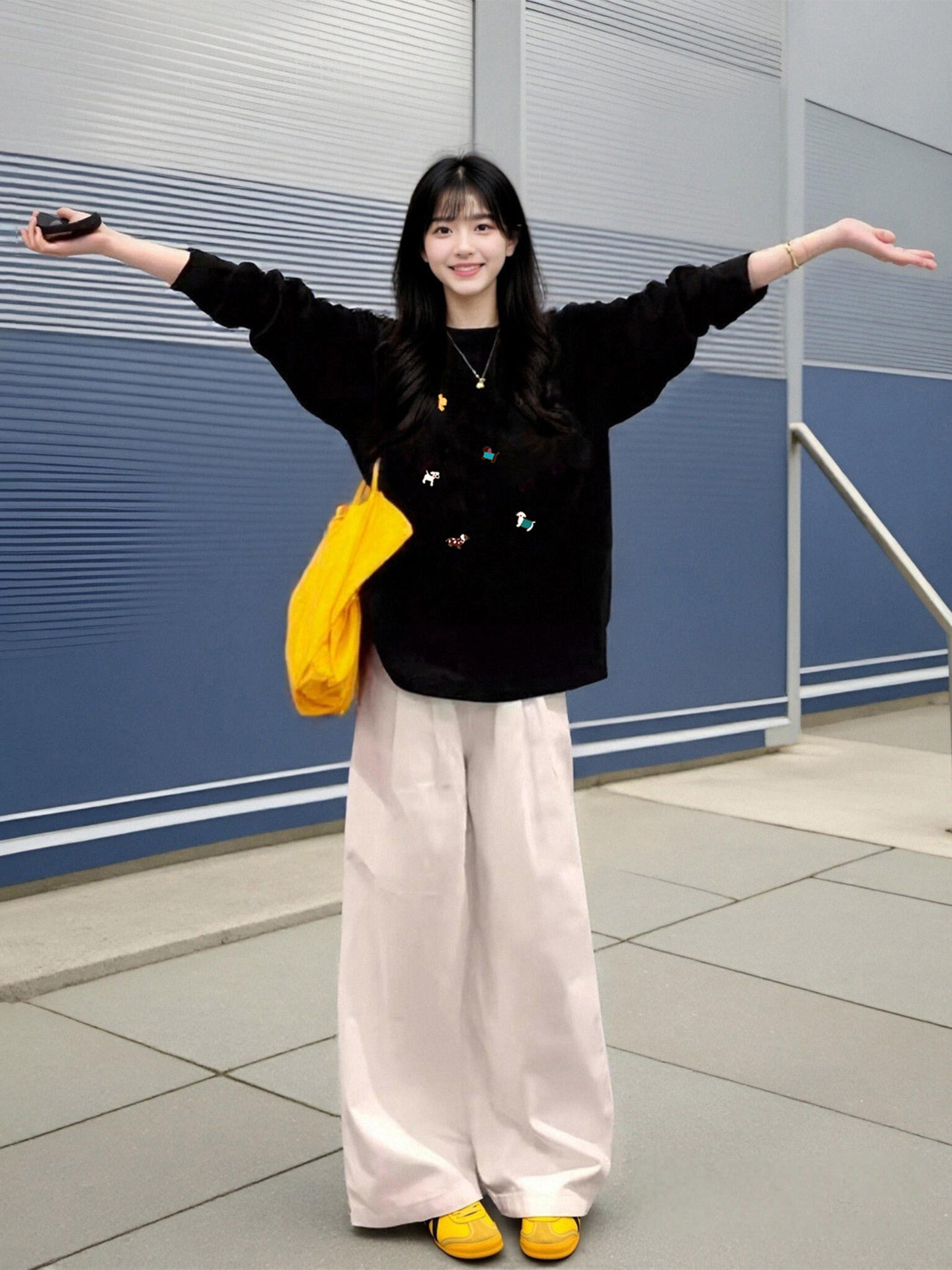 黑色纯棉长袖打底衫女大码圆领薄款卫衣宽松t恤韩系内搭秋季上衣