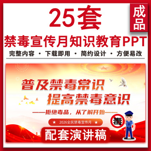 2026年626国际禁毒日全民禁毒宣传月知识主题班会教育培训PPT课件