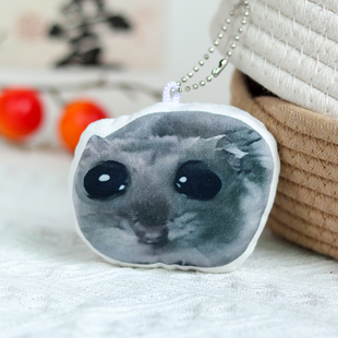 悲伤鼠鼠唱歌表情包钥匙扣定制毛绒挂件玩偶送生日礼物女生小抱枕