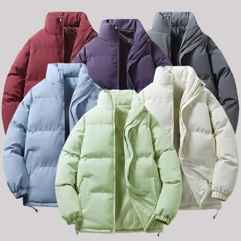 新款冬季学生外套棉衣面包服潮流情侣款多色防水面料加厚保暖立领