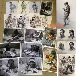 速写人物场景素描静物成品画手绘素描建筑风景手绘色彩画现货直发