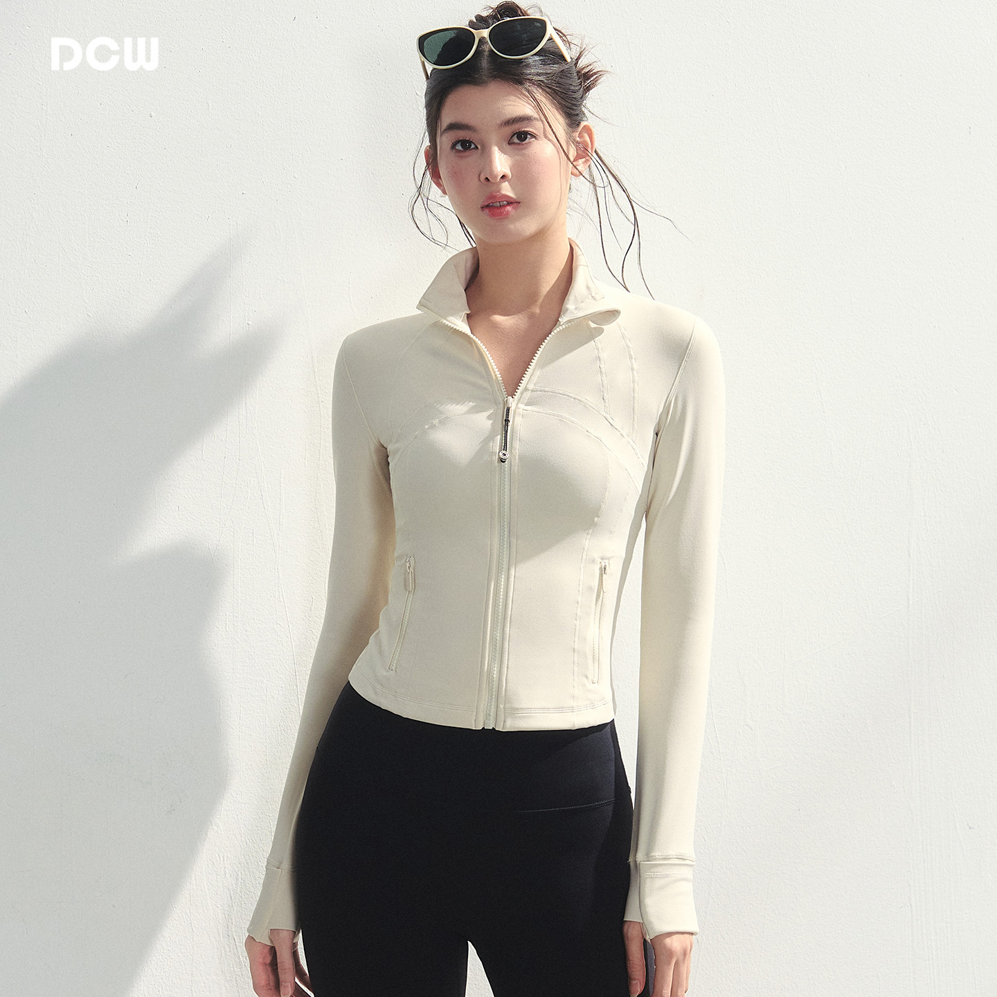 dcw跑步训练健身开衫外套夹克女