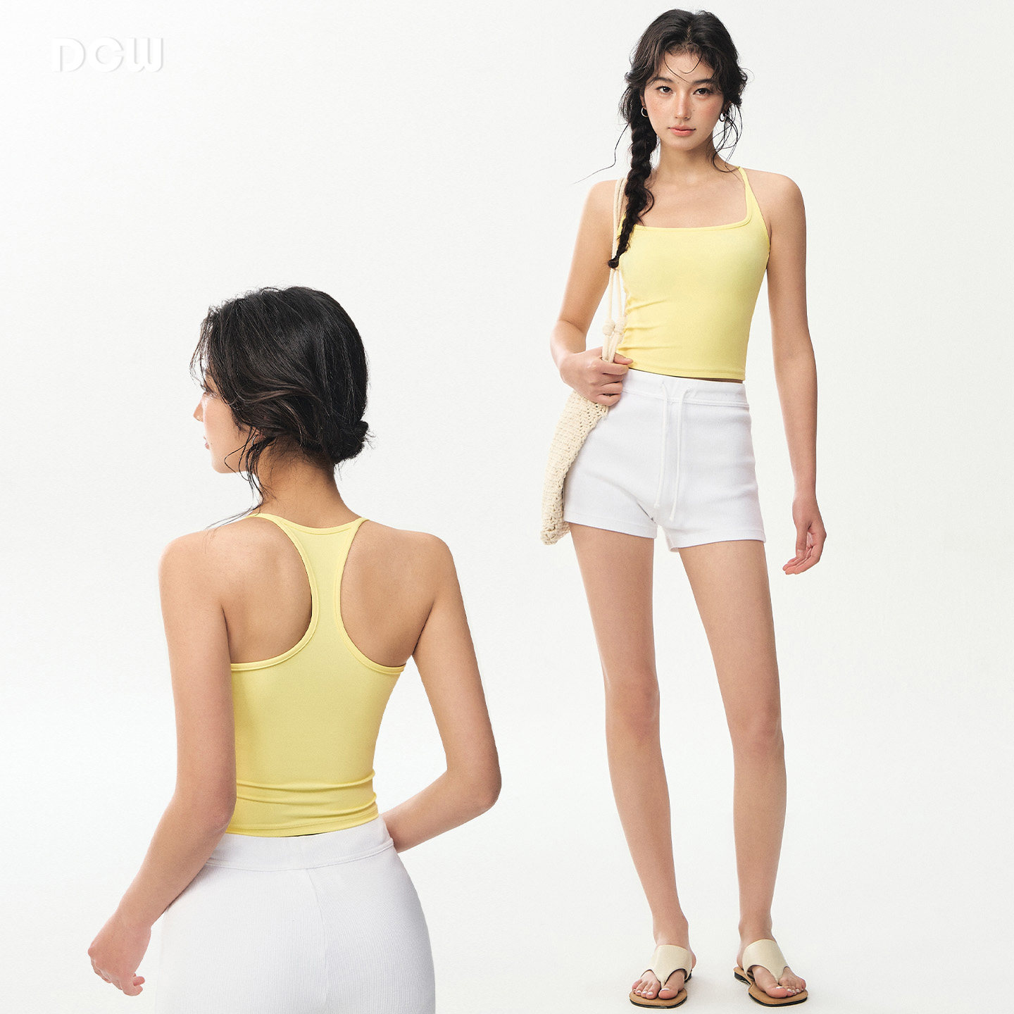 DCW带胸垫瑜伽服吊带女外穿美背工字训练健身背心多巴胺运动内衣,运动服/休闲服装,运动背心,淘宝优惠券,粉丝福利购,淘宝优惠卷