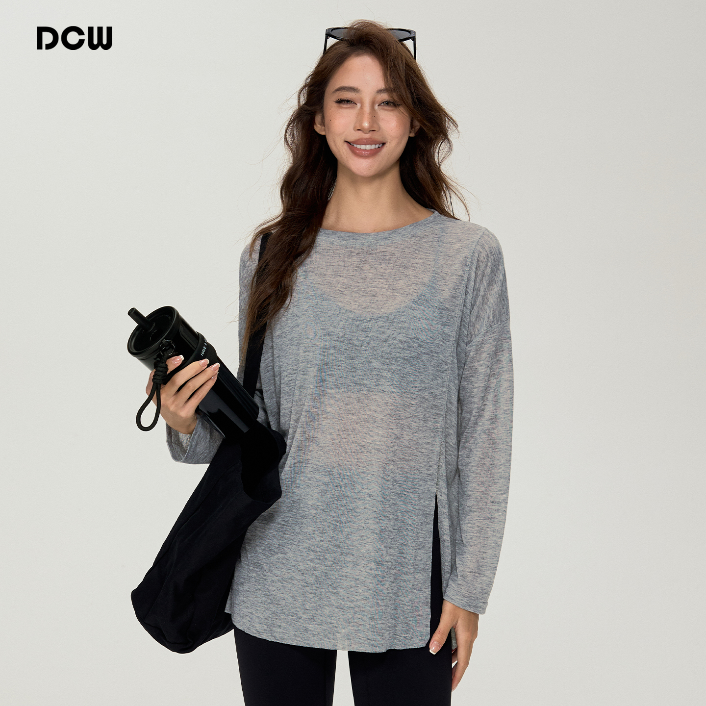 dcw轻薄时尚百搭休闲瑜伽长袖女