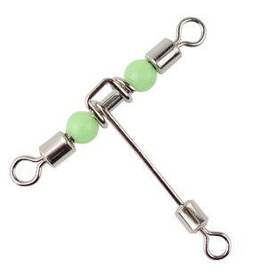 海钓船钓T型三叉夜光珠转环天平支架8八子环连接器钓渔具垂钓配件