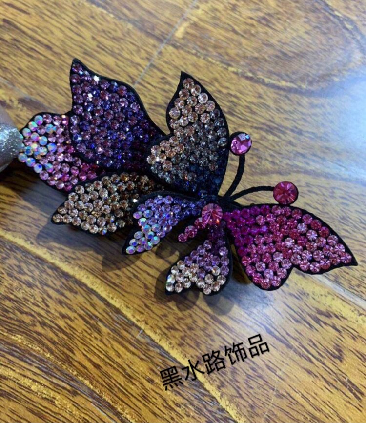 韩国进口捷克钻边夹发饰