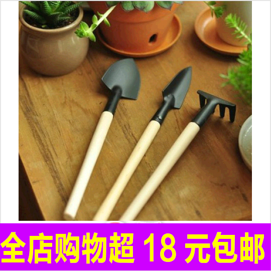 园艺工具三件套大号迷你种菜套装加厚家多肉植物种植养花盆栽工具