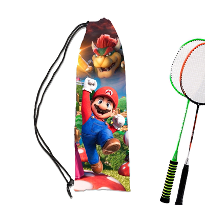 超级玛丽Super Mario羽毛球拍袋子运动时尚个性派单肩束口袋包